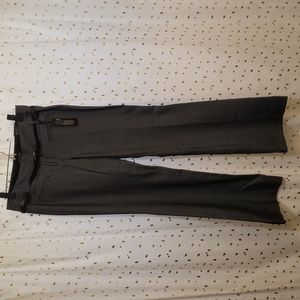 Express Editor Wide Waistband Flare Leg Low Rose Straight Hip Dress Pant Size 2